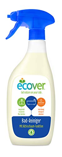 Preisvergleich Produktbild Ecover Badreiniger (6x500 ml), nachhaltige Sauberkeit mit pflanzenbasierten Inhaltsstoffen, kraftvoller Reiniger entfernt Seifenrückstände und Kalk, 6 Stk.