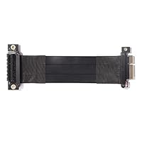 EMI PCI-E 3.0 4X Verlängerungskabel 64P PCIe geschirmtes Konverter-Adapterkabel, PCI Express Riser PIC-E 4X Grafikkarte Verlängerungskabel Adapter Flexible PCI-E Express Ribbon