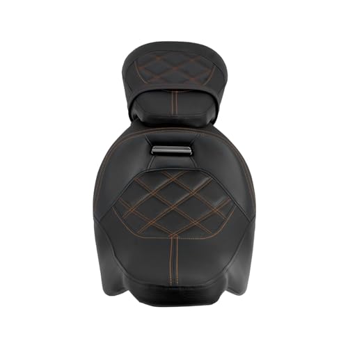 Selle moto deux places ergonomique en cuir noir pour Street Glide et Road King CVO