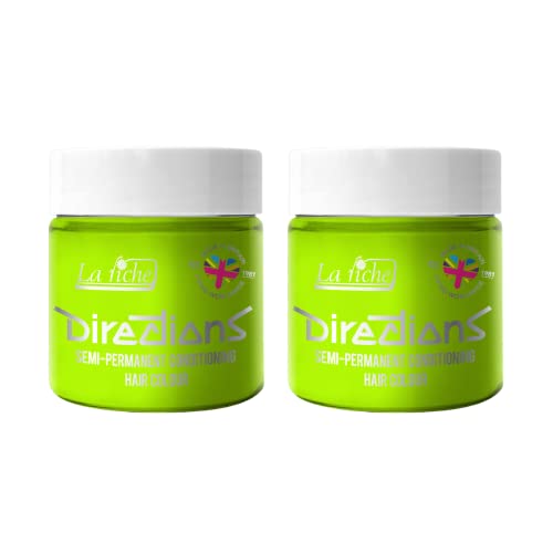 La Riche Directions Semipermanente Haarfarbe 100 ml Dose 2er-Pack (Fluorescent Green)