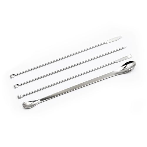 Stainless Steel Micro Sampling Spoons and Spatulas Set