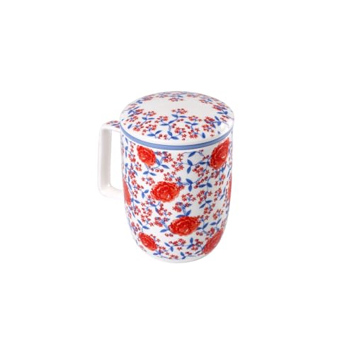 TEA SHOP - Mug Harmony Cottage Garden - Tasse en porcelaine Fine Bone China avec design exclusif de camelia japonica