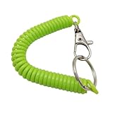 柔軟なコイルデザインの弾性キーホルダーカラフルなキーリングペンダント安全でポータブルな管理コイルスプリングキーホルダーに適しています