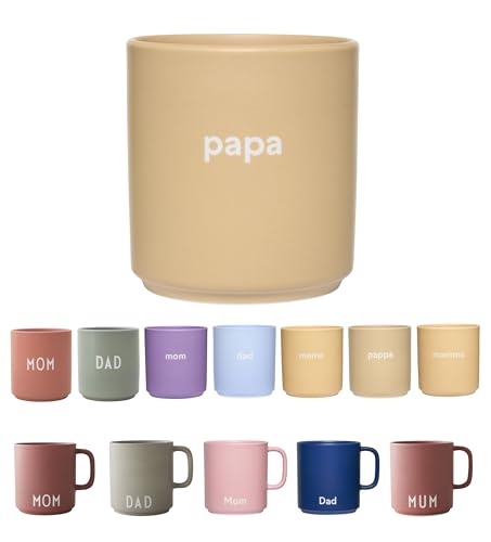 Design Letters Lieblingsbecher Beige Papa Tasse | Papa Geschenk Geburtstag, Geschenke für Dad | Kaffeebecher Porzellan | Dekorativ Kaffeetassen | Werdender Pappa Geschenk | Tasse mit Spruch
