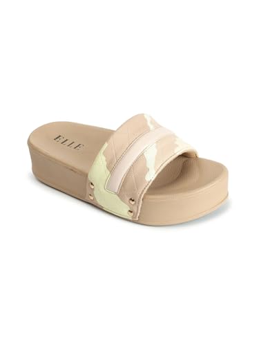 ELLE Womens Fashionable Printed Comfortable Sandals Colour-Beige, Size-UK 7 (B0CKHRPVPV) Amazon Price History, Amazon Price Tracker