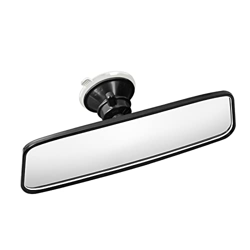 Rétroviseur intérieur de voiture avec ventouse rotative à 360 degrés et anti-éblouissement, élimine efficacement les angles mort, universel pour voiture, SUV, camion(200 x 60 mm)