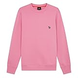 ps paul smith pullover 100 % Bio-Baumwolle PS by Paul Smith Herren-Sweatshirt mit normaler Passform, Zebramuster, bubblegum pink, Large