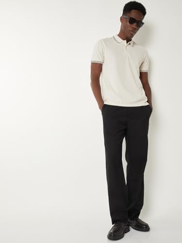 Image of Max Men's Polycotton Half Sleeves Regular Fit Solid Polo T-Shirt