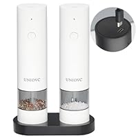 Electric Salt and Pepper Grinder Set,Pepper Grinder Rechargeable Adjustable Coarseness,One-handed Operation salt grinder,automatic salt and pepper grinder set ideal for gifting