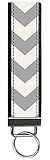 Snaptotes Gray Chevron Design Wristlet Keyfob Keychain One Size