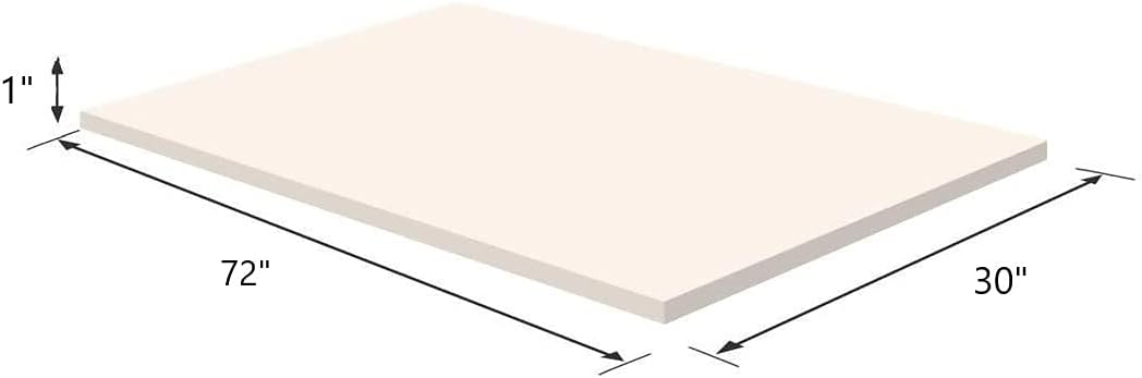 Upholstery Foam Cushion Sheet - 1"x30"x72", Medium Density Support-Premium Luxury Quality- Good for Sofa Cushion, Mattresses, Wheelchair etc by Dream Solutions USA