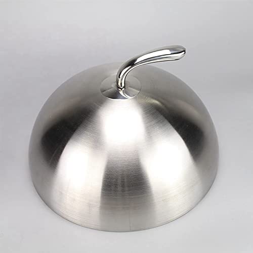 Cubierta de Comida Cocina Tapa Redonda de Acero Inoxidable para Filetes 2Uds 6