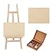 TOYANDONA 1 Set Mini Capannone in Legno Miniatura Pittura Miniatura Dollhouse Doll House Natural Wood Display Easel Kit Decorazione Doll House Accessori