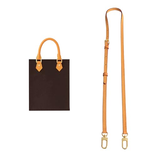 Image of Genuine Vachetta Leather Shoulder Bag Strap Crossbody Replacement Adjustable for Speedy Handbag or Purse(Deep Beeswax-Width:0.43in&Adjustable Length:39.4-47.2in)