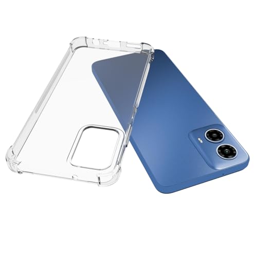 USTIYA Capa para Motorola Moto G34 5G Transparente TPU Quatro Cantos Capa de Proteção de Grau Milita