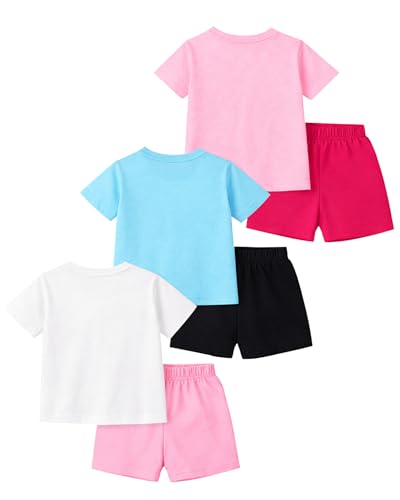 Image of Kuchipoo Girls Regular Fit Cotton T-Shirts and Shorts Set