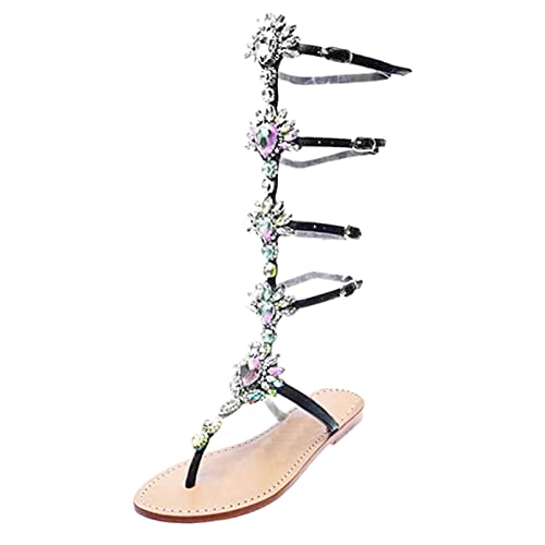 Sandales pour femme avec strass Toocool JM0801 en noir taille 36