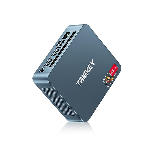 TRIGKEY Mini PC Ryzen 7 AMD R7 5700U 8C/16T 32G DDR4 500G M.2 NVME SSD S5 Mini Computer, HDMI+DP+Type-C，4K@60Hz UHD Graphics, Wi-FI 6, BT 5.2, USB 3.2