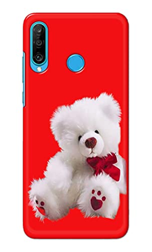 Image of PRINTFIDAA Teddy Bear Cute Lovers Romantic Day Printed Designer Hard Back Case Cover for Huawei P30 Lite /Nova 4e, Marie-L21BX, MAR-L01A, MAR-L21A, MAR-LX1A -(VS) MVN1001