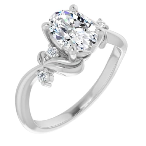 1CT-3CT Oval Cut Anniversary Ring Solitaire Moissanite Bridal Ring for Women Promise Gifts for Her 925 Silver/10K/14K/18K Gold3