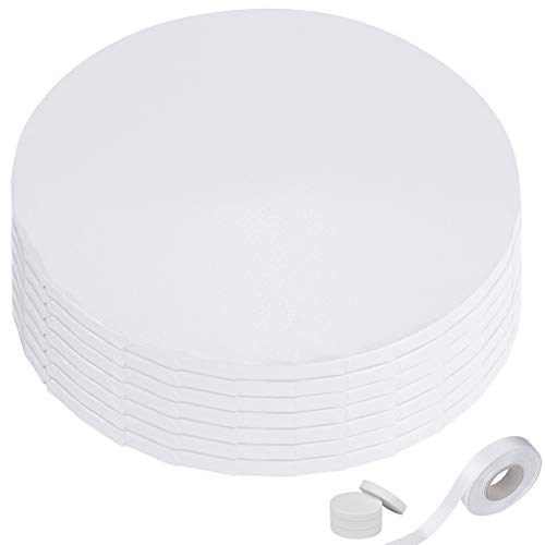 Sturdy White Cake Drum 12 Inch 1/2" Thick (7 Pack) + Satin White Ribbon + Prop Up Tool  Bundle for Making The Perfect Presentation!