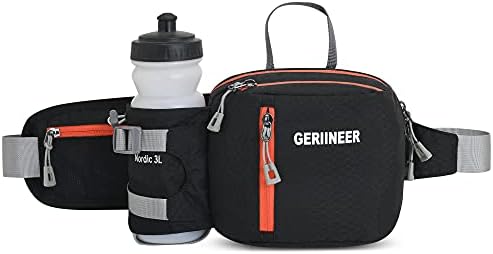 Men's and Women's City Safety Fanny Pack for Travel or Outdoor Sport, Sports Waist Bag, Running Belt with Bottle Holder