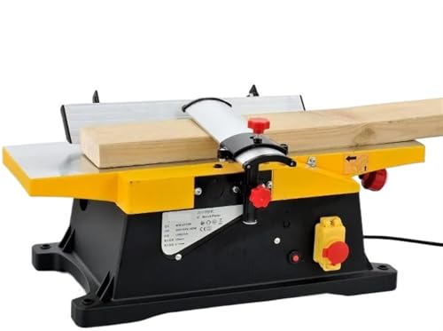 Cepilladora de madera, cepilladora eléctrica multifuncional para recortar y planificar madera, diseño tipo mesa para carpintería en el hogar