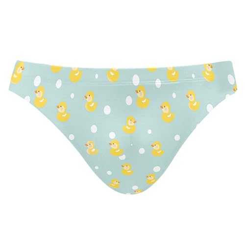 Cute Yellow Rubber Duck Swim Briefs for Men Swimsuit Bikini Swimwear XXXL B0404250