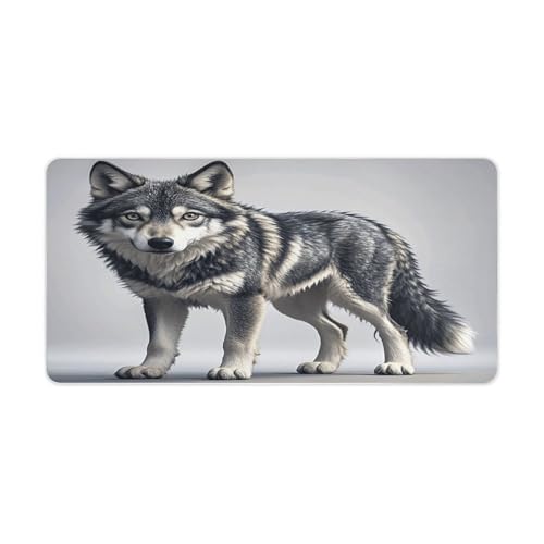 Alfombrilla Grande de Escritorio Cute Wolf Antideslizante miniatura 1