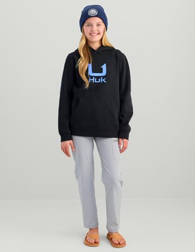 HUK Cotton Fleece Hoodie, Soft, Warm, Comfortable Hooded Sweatshirt Pullover for Kids2