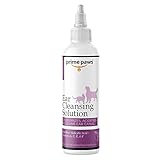 Prime Paws Ear Cleansing Solution for Dogs and Cats - Pet Ear Cleaner Removes Odor & Wax - Deodorizing Dog Ear Cleaner Solution with Aloe & Vitamins - Sweet Pea & Vanilla Scent - 8 oz