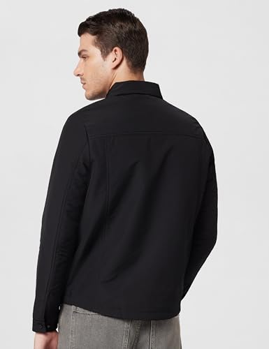 Image of Qube By Fort Collins Men's Shacket for Winter - Padded Shirt Jacket for Men | Full Sleeve Button Down Overshirt with Four Utility Pockets & Snap Placket for Layering, Travel & Everyday Wear
