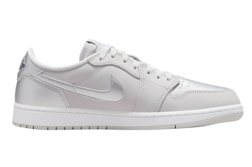 Nike Nike Air Jordan 1 Retro Low Men's Trainers - Neutral Grey Metallic Silver by Nike
