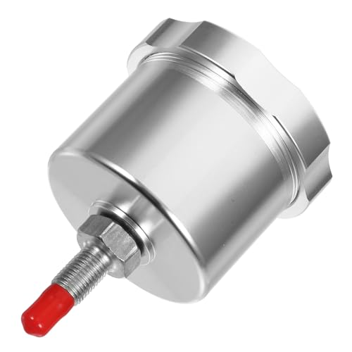 NOLITOY Tanque de Líquido de Frenos para Coche Hidráulico Depósito de Aceite de Freno de Mano Recipiente de Aceite Hidráulico Plateado Suministros Automotrices para Competición y Uso