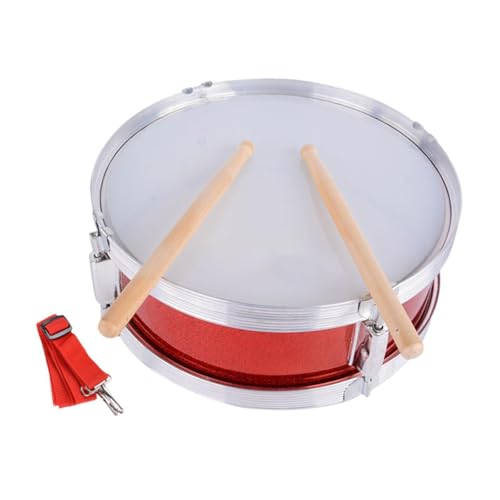 Red Snare Drum de 8 pulgadas con correa ajustable y baquetas, instrumento musical portátil y ligero para niños, adolescentes y principiantes miniatura 1