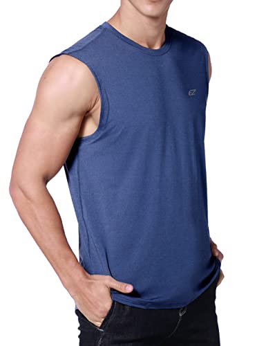 Image of EZRUN Men's Workout Sleeveless Shirts Quick Dry Muscle Swim Shirt Gym Fitness Running Beach Tank Tops