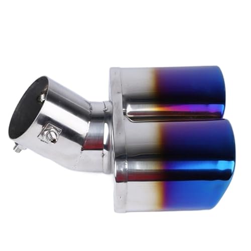 Embout silencieux d'échappement rond coudé en chrome pour voiture