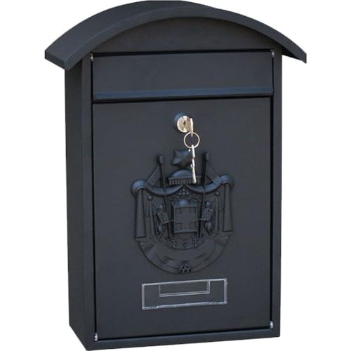 Supporto da parete per cassetta postale in metallo, stile vintage, con serratura, per decorazioni domestiche, cassette postali esterne