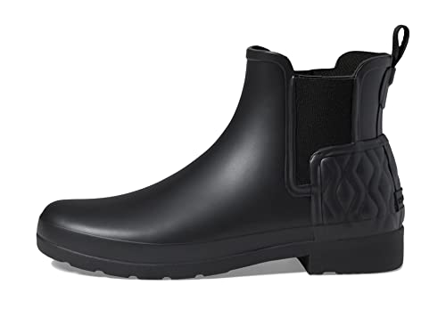 Image of Hunter Refined Chelsea Vertical Quilt Waterproof Boots for Women with Breathable Lining and Cushioning Footbed