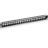 TRENDnet Panel de Parches Keystone 1U en blanco de 24 puertos, carcasa de montaje en rack de metal de 1U de 19″, recomendado con conectores Keystone TC-K25C6 y TC-K50C6 Cat6 (se venden por separado