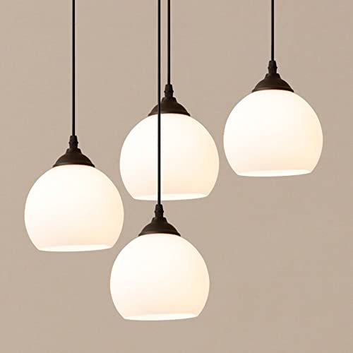 Lámparas colgantes de led e27 retro de techo en cristal translúcido 4