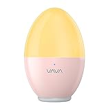 Night Lights for Kids, VAVA Baby Night light with Free Stickers, Eye Caring LED Nursery Lamp, Safe ABS+PP, Adjustable Brightness and Warm White/ Cool White Color, 80 hours Runtime - Pink