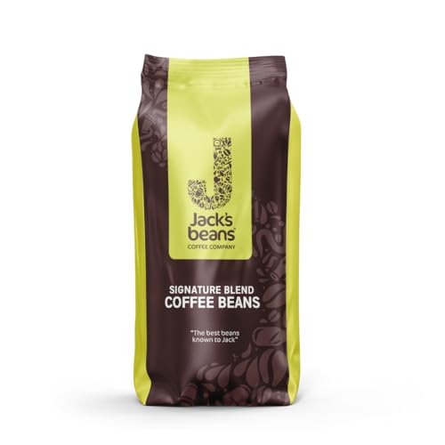 Jack's Beans Signature Blend Coffee Beans 1KG | Cocoa, Mandarin and caramel | Amazing crema | Ideal for all coffee/barista machines | Arabica | Robusta | Freshly roasted | Roasted beans