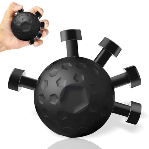 Finger Grip Strengthener, Renforceur de Préhension des Doigts, Entraîneur de Force de Préhension, Hand Grip Musculation, Finger Grip Strengthener, Hand Exerciser pour Musiciens, Athlètes (Noir)