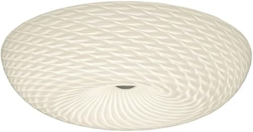 Varaluz AC1585 Swirled 18in Flush Mount - Chrome Finish with French Feather Glass