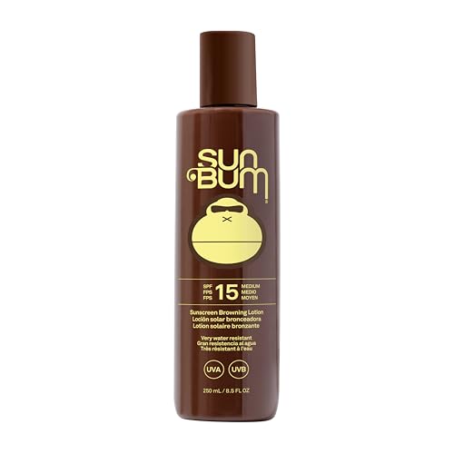 Browing Lotion SPF 15, loción bronceadora con protección UVA/UVB de amplio espectro, fórmula vegana elaborada con aceite de coco, 250 ml