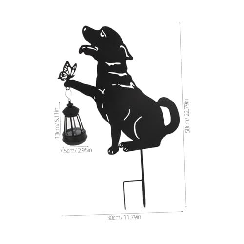 Décoration solaire chien étanche et résistante aux intempéries