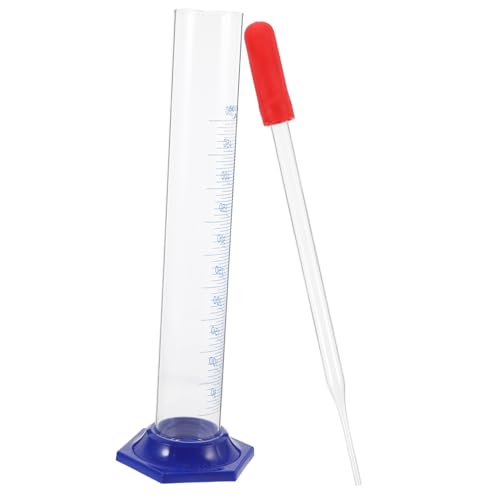 Probeta de vidrio graduada TOPBATHY de 2 piezas con cuentagotas para medición de laboratorio
