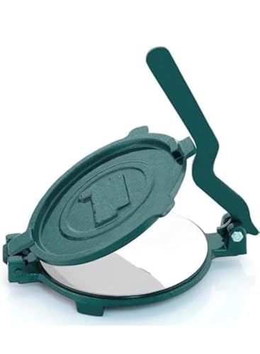 Image of 6.5 inch Cast Iron Manual Puri Maker | Empanadas & Pathiri Press | Dough Press Machine with Stainless Steel Inner Surface