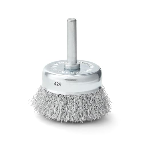 Image of BOSCH WB025V3 3-Piece Wire Brush Set - Crimped Wire Wheel, End Wire Brush & Wire Cup Brush for Efficient Paint, Varnish & Rust Removal - Compatible with Drill /Drivers for Easy Surface Preparation